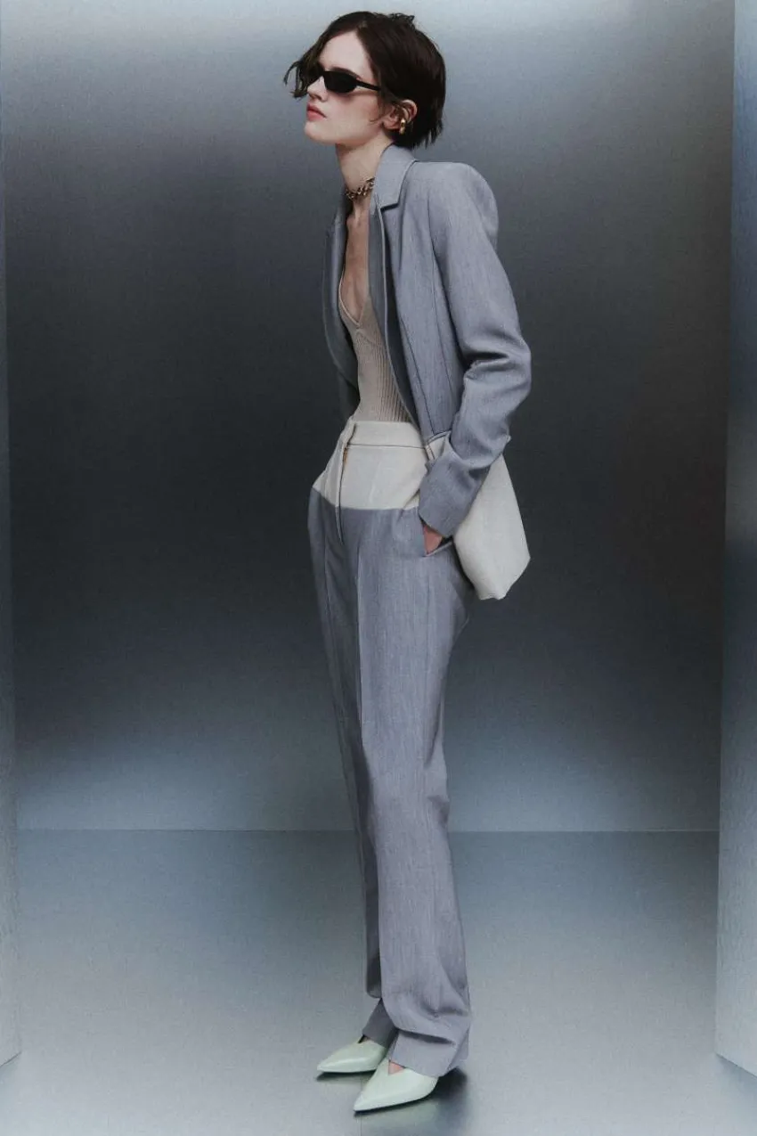 Patrizia Pepe Straight Cut | Anzüge<Color Block-Hose mit hohem Bund