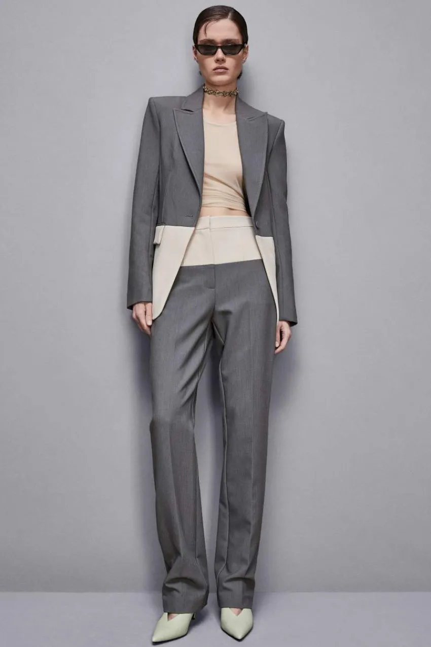 Patrizia Pepe Straight Cut | Anzüge<Color Block-Hose mit hohem Bund