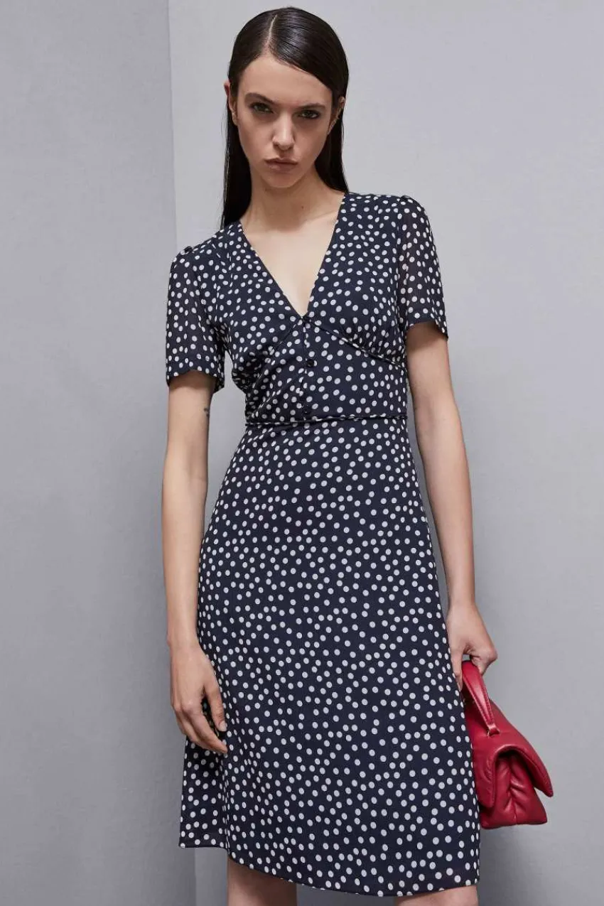 Patrizia Pepe Midi<Midikleid aus gemustertem Georgette