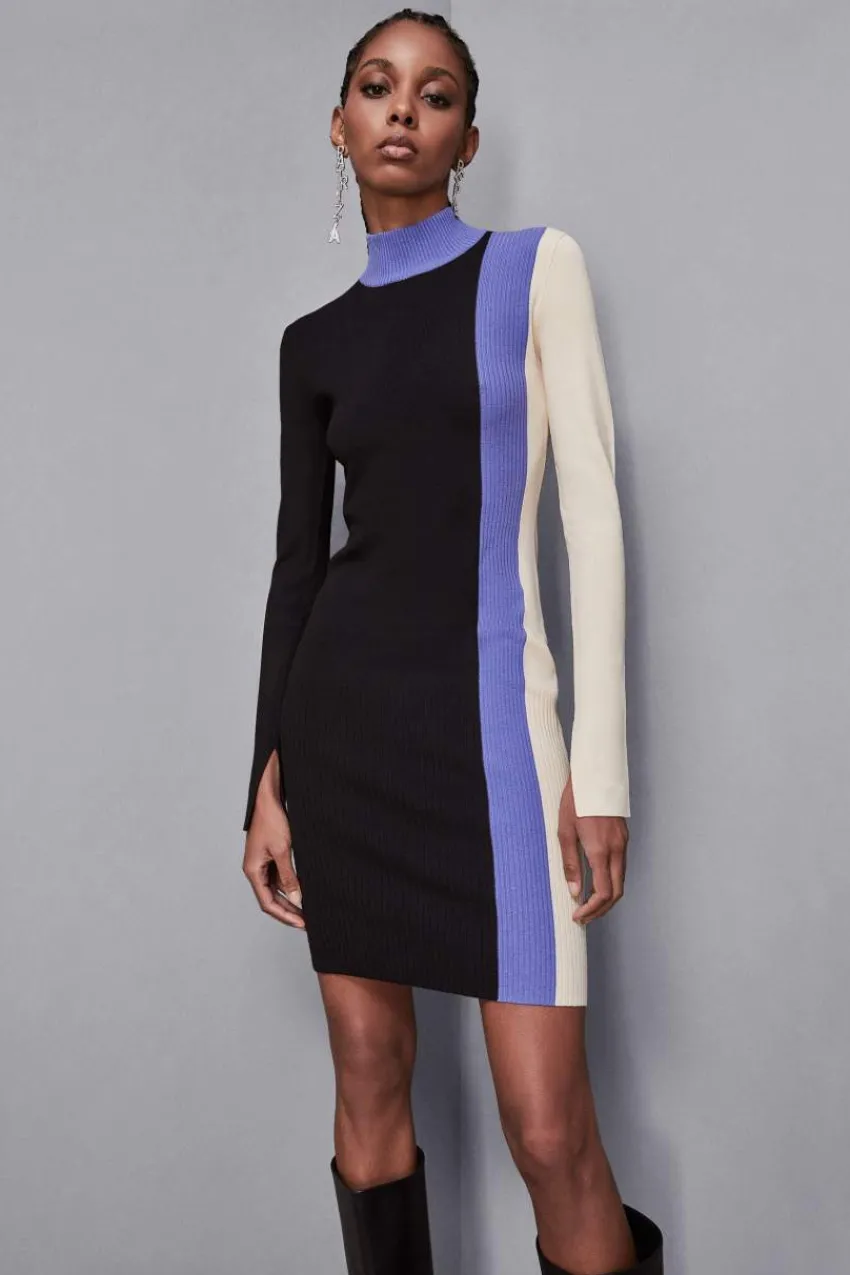 Patrizia Pepe Strick | Midi<Midikleid aus Strick mit Color-Block-Detail