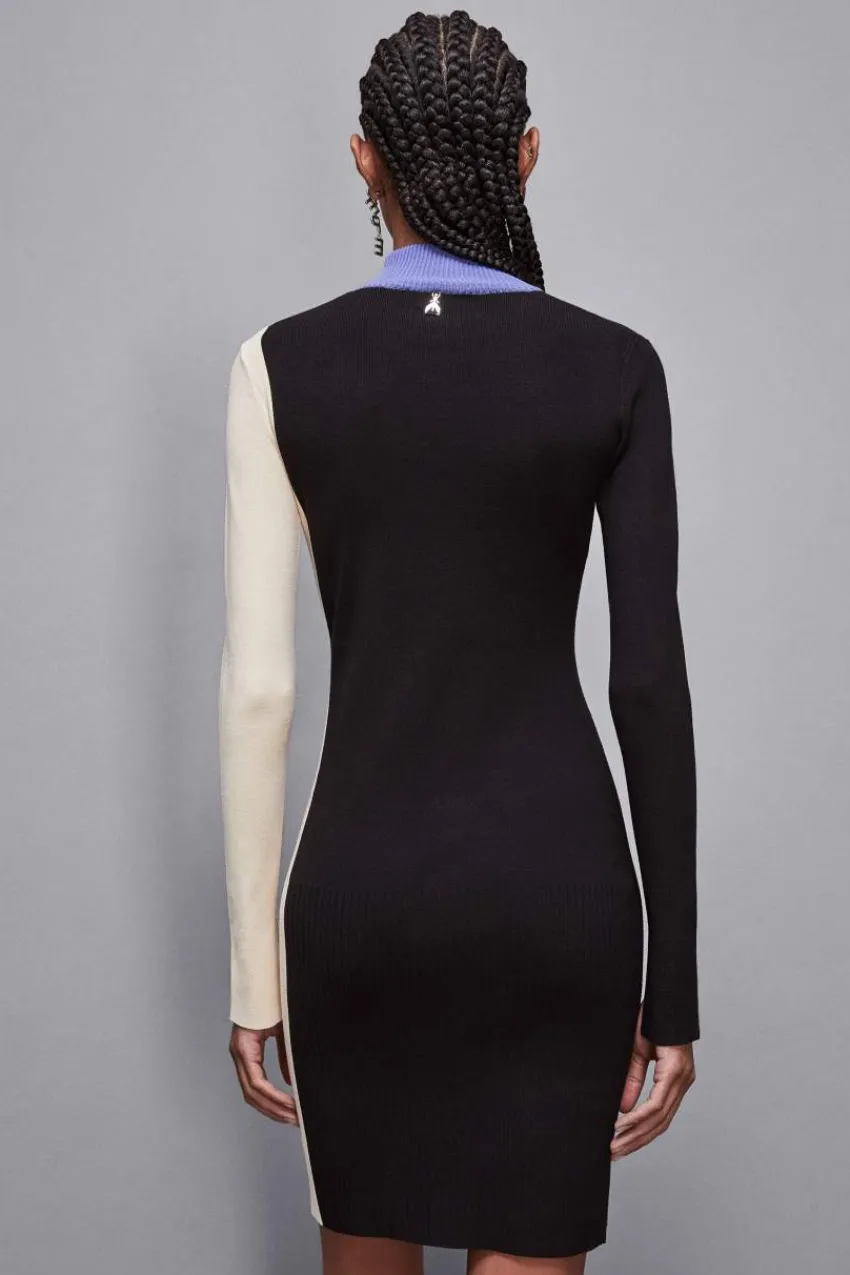 Patrizia Pepe Strick | Midi<Midikleid aus Strick mit Color-Block-Detail