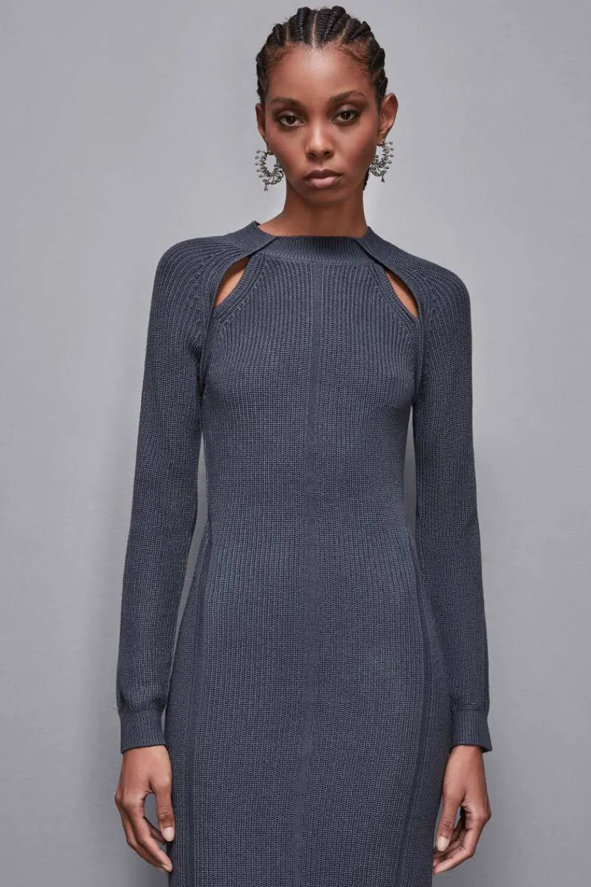Patrizia Pepe Strick | Midi<Midikleid aus Wollmix