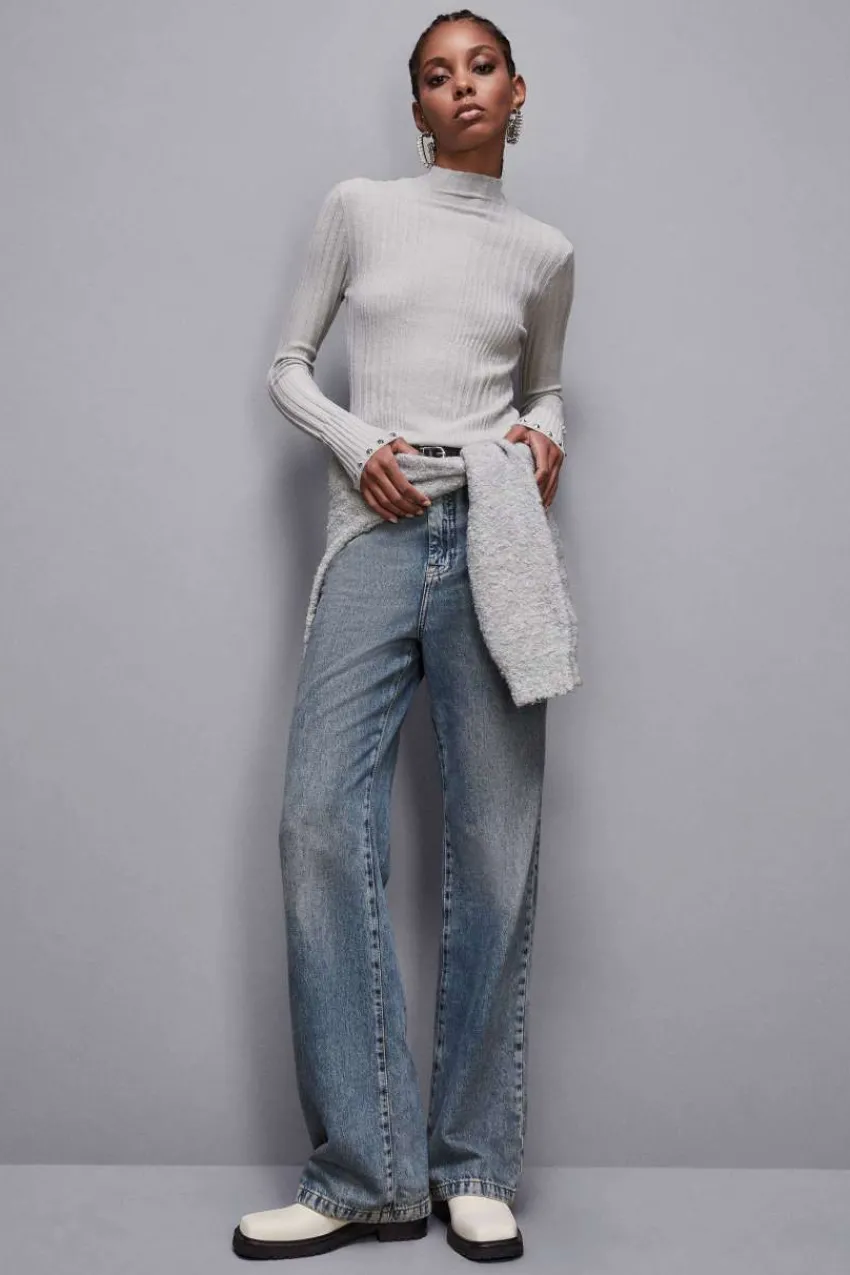 Patrizia Pepe Pullover<Rippstrickpullover aus Viskose Essential