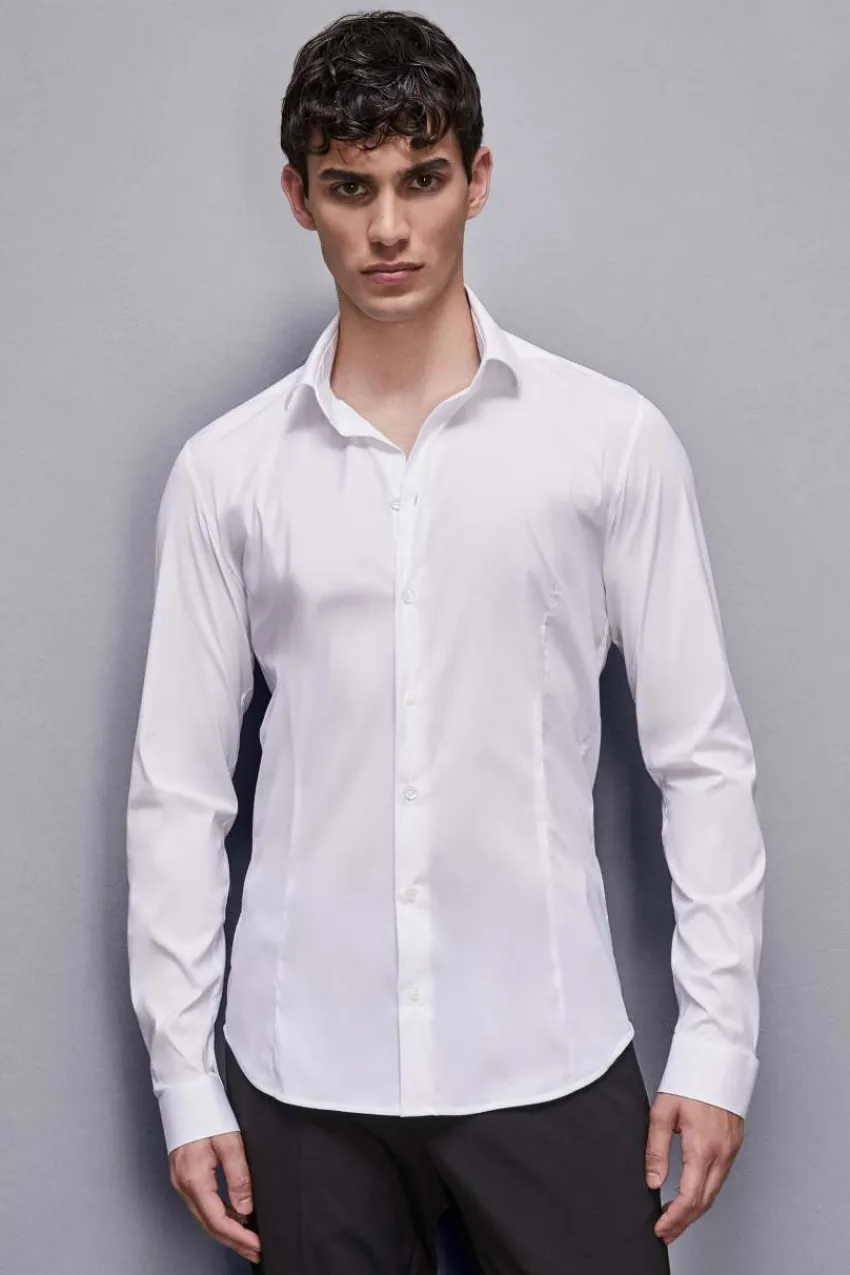 Herren Patrizia Pepe T-shirts & Hemdblusen<Shirt aus Baumwoll-Popeline Regulär