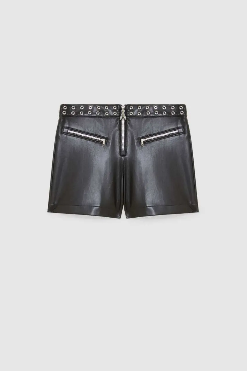 Patrizia Pepe Party Outfits | Shorts<Shorts mit niedriger Taille und Reißverschluss aus Kunstleder