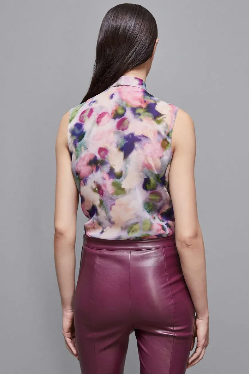 Patrizia Pepe Festlich & Cocktail | Blusen<Top mit normaler Passform aus gemustertem Georgette